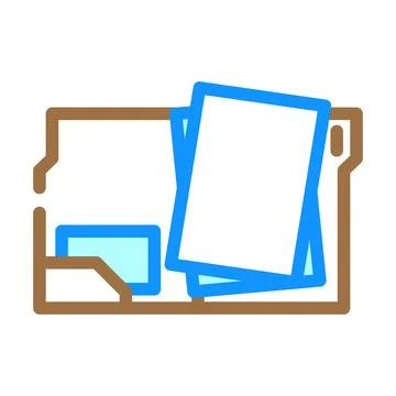 Open folder color icon vector illustration Illustrazione stock