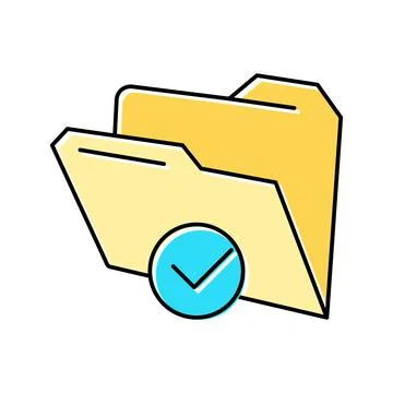 Open folder color icon vector illustration Stock Illustration