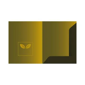 Open folder with corporate designs Stock Illustration