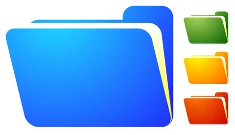 Open folder with document, file. vector graphic Stock Illustration