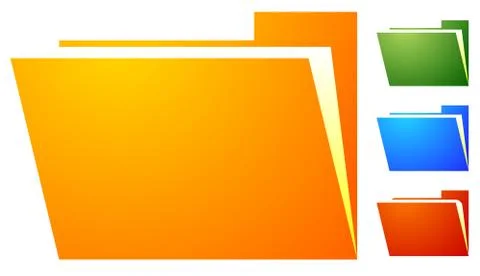 Open folder with document, file. vector graphic Stock Illustration