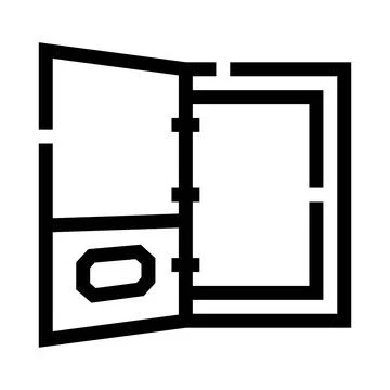 Open folder with document pocket concept Stock Illustration