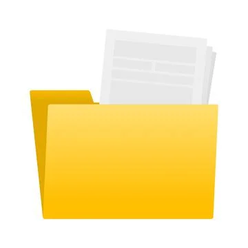 Open Folder with Documents Illustration Stock Illustration