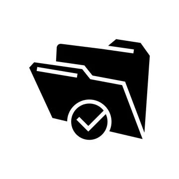 Open folder glyph icon vector illustration イラスト素材