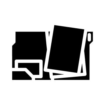 Open folder glyph icon vector illustration 스톡 일러스트