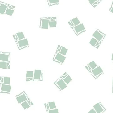 Open folder glyph vector seamless pattern 库存插图