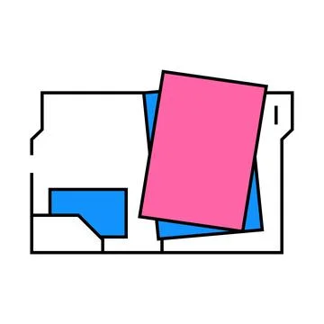 Open folder icon color illustration Stock Illustration