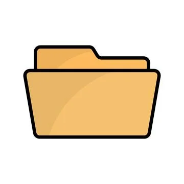Open folder icon. Computer folder. Vector. Stock Illustration