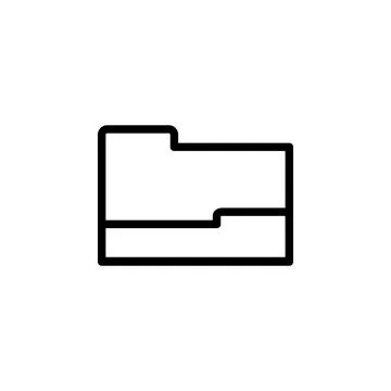 Open folder icon. Element of simple icon for websites, web design, mobile app Illustrazione stock