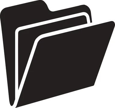 Open folder icon with multiple files stack 스톡 일러스트