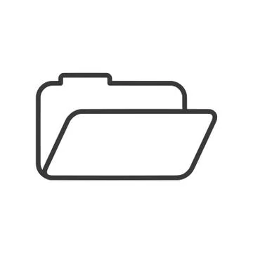 Open Folder Icon Vector Illustrazione stock