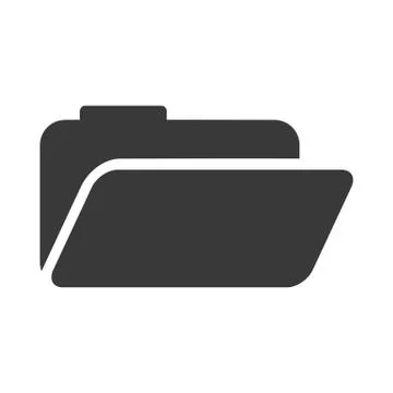 Open Folder Icon Vector Stock Illustration