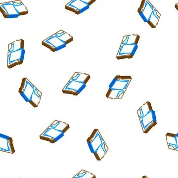 Open folder isometric icon seamless pattern Stock Illustration