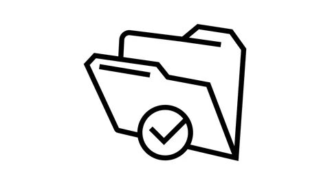 Open folder line icon animation Stock Footage 224388090