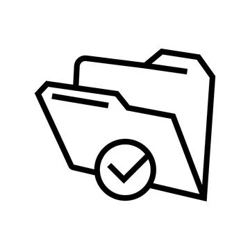 Open folder line icon vector illustration イラスト素材