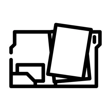 Open folder line icon vector illustration Stock Illustration