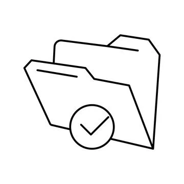 Open folder line icon vector illustration Stock Illustration