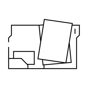 Open folder line icon vector illustration Stock Illustration