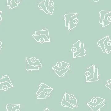 Open folder line seamless pattern 스톡 일러스트