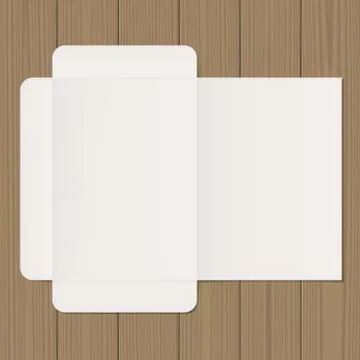 Open folder mock up Stock Illustration