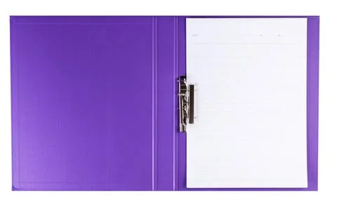 Open folder with paper Stock Photos