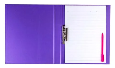 Open folder with paper Stock Photos
