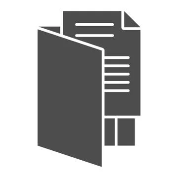Open folder solid icon. File folder vector illustration isolated on white Stock-Illustration