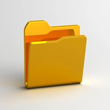 Open folder symbol 3D illustration Stock Illustration