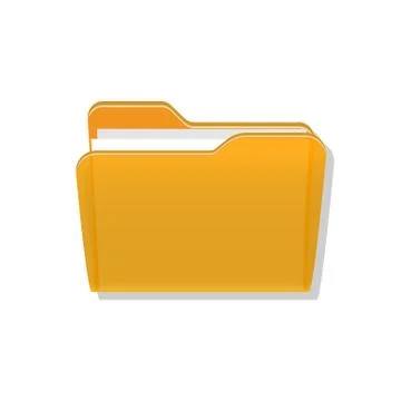 Open folder symbol icon on white Stock Illustration