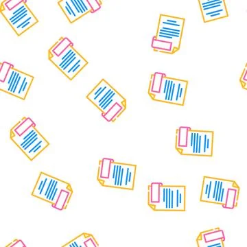 Open folder vector seamless pattern Illustrazione stock