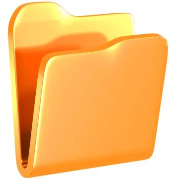 Open the folder on a white 3D illustration Illustrazione stock