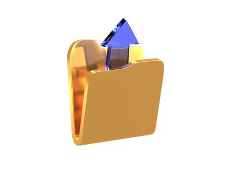 Open the folder on a white background Stock Illustration