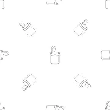 Open food can pattern seamless vector 스톡 일러스트