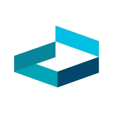 Open Fragment Hexagonal Block Symbol Design Stock Illustration