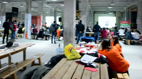 Open free Proffstore Hackathon in Kiev, Ukraine. 스톡 동영상 60715695