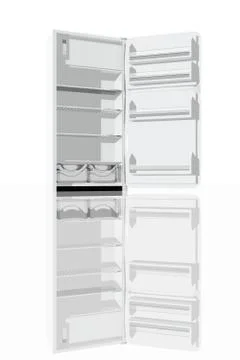 Open fridge Stock Illustration