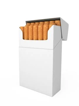 Open full pack of cigarettes isolated Stock Illustration
