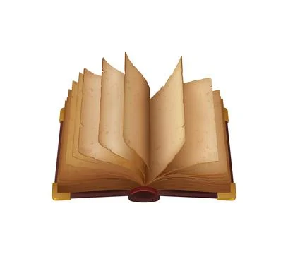 Open game book or magic spellbook, UI asset Stock Illustration