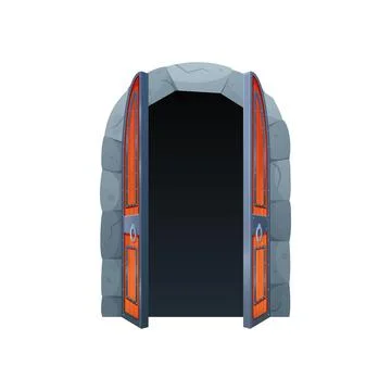 Open gate to the castle Illustration