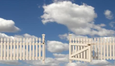 Open gate to paradise 스톡 일러스트