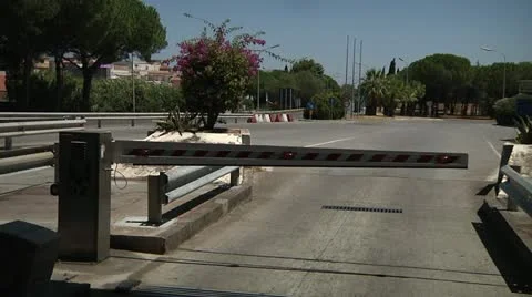 Open gate on pay highway in Italy. POV. Stock Footage 11495860
