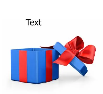 Open gift box with bow Stock-Illustration