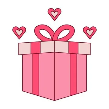 Open gift box elements for decoration. Gift box flat Stock Illustration