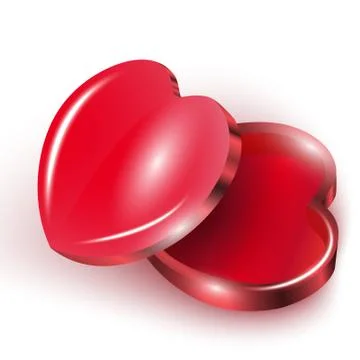 Open gift box in the form of heart Stock Illustration