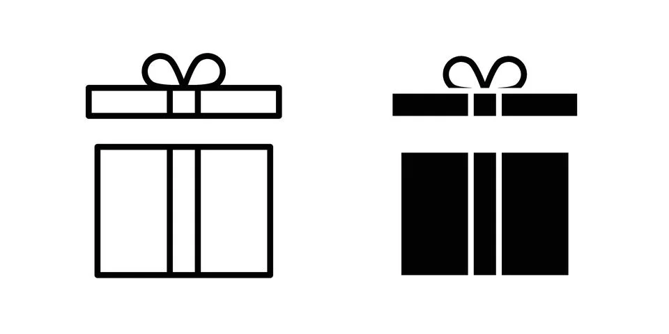 Open gift box icon modern style vectors set Stock Illustration