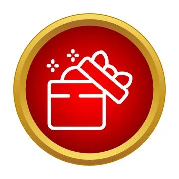 Open gift box icon presenting festive surprise Stock Illustration