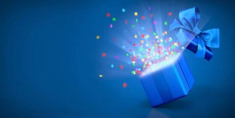 Open gift box Illustrazione stock