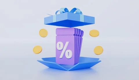 Open gift box surprise, loyalty program and get rewards, earn point concept Stock Illustration