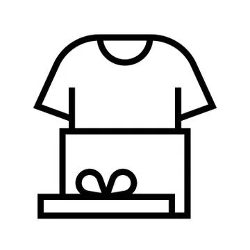 Open Gift box vector illustration, line style icon Stock Illustration