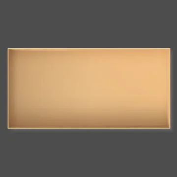 Open gift cardboard box view from above, vector 3D realistic empty brown carton Stock-Illustration